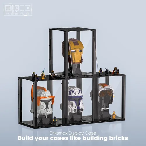 Vista 4 de BRIKSMAX Vitrina acrílica y kit de iluminación LED para casco Lego Darth Vader - No incluye el juego de Lego