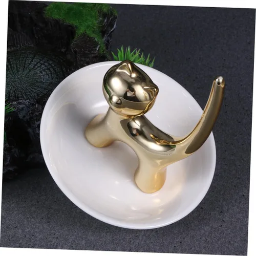 Vista 7 de NOLITOY 2pcs Bandejas Decorativas Decorative Jewelry Plate Ring Dish Jewelry Dish Plate Animal Jewelry Plate Ceramic Plate Dish Womans Rings Jewelry