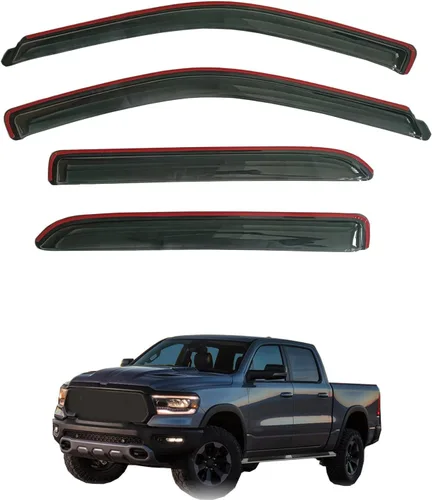 Vista 34 de inchannel - Visera de ventana compatible con Toyota 4Runner 2010-2024, protectores de lluvia, deflector de viento, humo, 4 piezas
