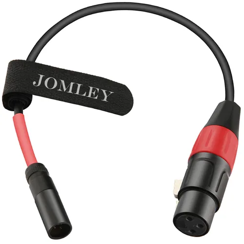 Vista 2 de Cable de audio para micrófono Mini XLR macho a XLR hembra, 1 pie Cable adaptador XLR macho a XLR hembra de 3 pines para Blackmagic Pocket 4K