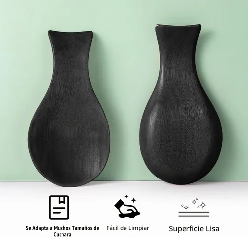 Vista 6 de Patelai Soporte para cucharas de madera de acacia para estufa, soporte de bambú para soporte de espátula para cocina, soporte para cuchara