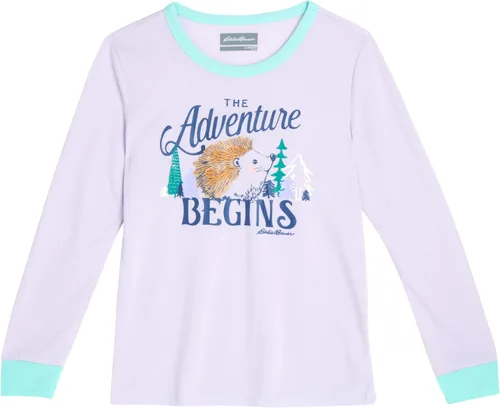 Vista 6 de Eddie Bauer Conjunto de pijama para niña, acogedor conjunto de ropa de dormir de invierno de forro polar, camisa de manga larga de 4 piezas
