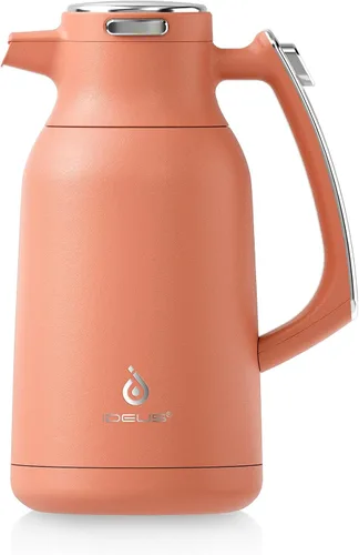 Vista 11 de IDEUS Jarra térmica para café, frasco de acero inoxidable con aislamiento al vacío de doble pared, jarra de agua, servidor de café y dispensador