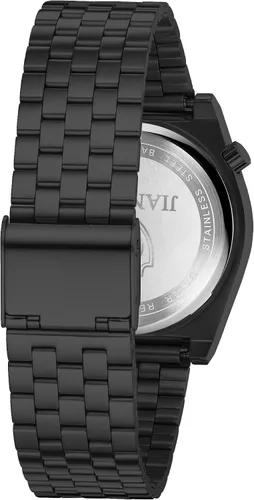 Vista 4 de JIANDUN La moda para hombre de negocios negro relojes correa de acero inoxidable impermeable simple