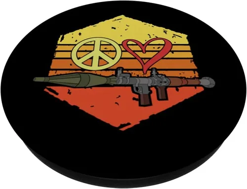 Vista 2 de Bazooka Peace Love PopSockets PopGrip intercambiables