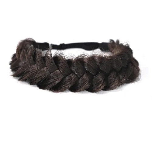 Vista 13 de Diadema Trenzada de 2 Hebras Despeinada Clásica Gruesa Trenzas Anchas Elástica Extensible de Calidad Sintética Diadema Trenzada para Mujeres Niñas