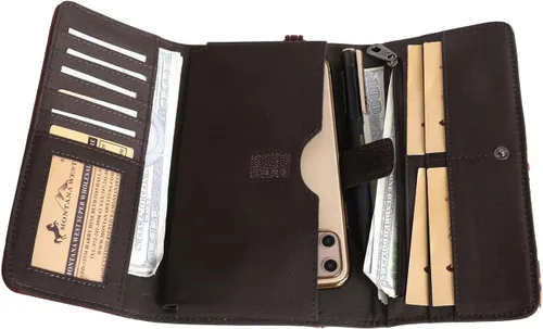 Vista 6 de Montana West Cartera de cuero para mujer con tachuelas occidentales, Bolsos