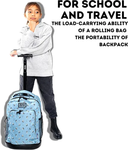 Vista 2 de J World New York Sunny - Mochila con ruedas para niños y adultos, azul (Geo Blue), talla única