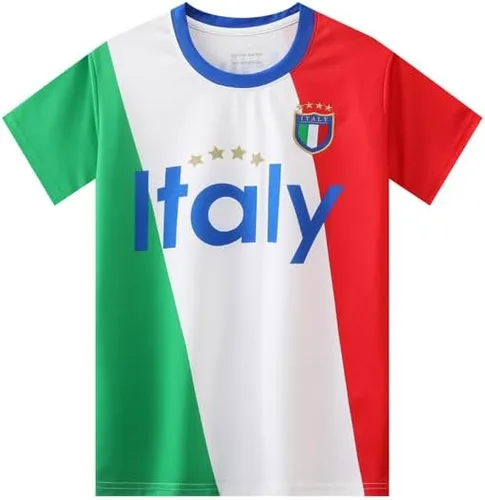 Vista 4 de DIZM Italia Italia Deportes Fútbol Fútbol Jóvenes Niños Camiseta Jersey Camisa Polo Shorts Set