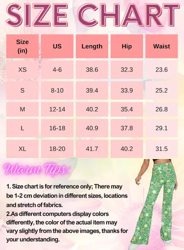 Vista 7 de Pantalones acampanados de los años 70 para mujer, traje de festival rave, cintura alta, parte inferior acampanada, bohemios, lindos pantalones
