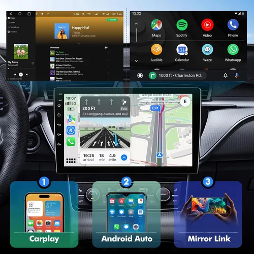 Vista 3 de Radio de coche Android 14 para 2+32G (CA manual) Ford F150 Raptor 2009-2012 9 pulgadas pantalla táctil estéreo de coche con Carplay Android Auto