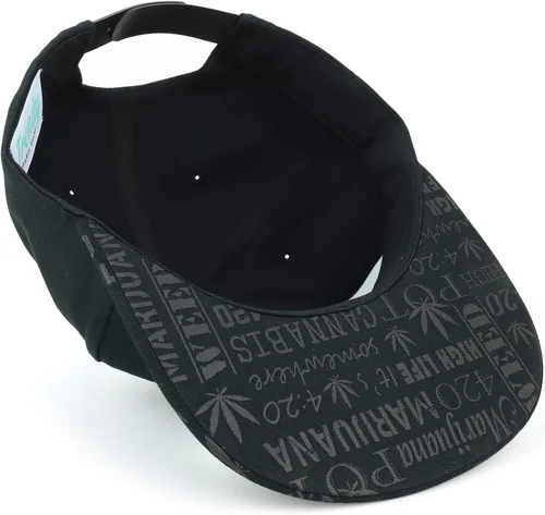 Vista 4 de Trendy Apparel Shop Rasta Marihuana Leaf Weed 3D bordado plano Bill Snapback Cap
