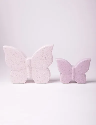 Vista 11 de Estatua de decoración de mariposa, estatua de animal, regalo, escultura de arte moderno para sala de estar, dormitorio, hogar, crema de cerámica