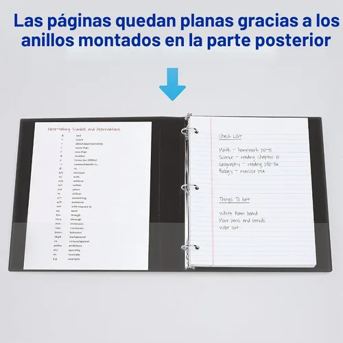 Vista 8 de Carpeta antiadherente y resistente con anillas, de Avery, 1 unidad, Azul claro 3 pulgadas