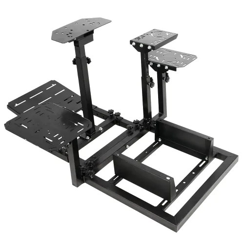 Vista 2 de Supllueer Racing Flight Simulator Cockpit fit Thrustmaster HOTAS Warthog Honeycomb Logitech G25 X52 Wheels,Pedals,Throttle,Joystick Keyboard,Seat