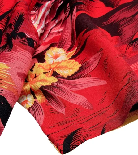 Vista 4 de Alimens & Gentle Camisa hawaiana casual de manga corta 100 % algodón de ajuste regular para hombre