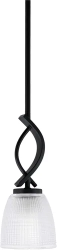 Vista 71 de Toltec Lighting Cavella Stem Colgado Mini colgante, acabado grafito, vidrio de muselina blanca de 4 pulgadas
