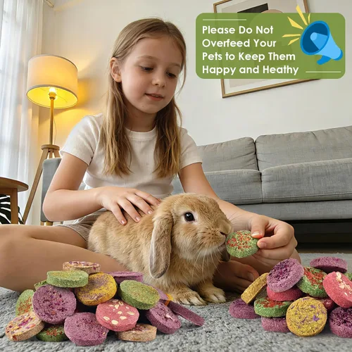 Vista 6 de ERKOON Timothy - Juguetes masticables de conejito de heno de Timothy, 100% naturales hechos a mano, golosinas molares para animales pequeños, pasto