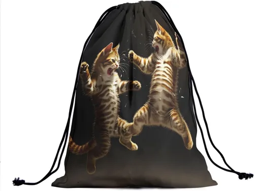 Vista 219 de Bolsa de agarre de gimnasia de piel de animal, bolsa de gimnasia con cordón ajustable, bolsa de cuerda para fauna silvestre, Mariposas Galaxy