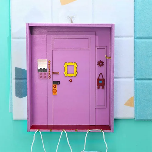 Vista 6 de TOIVO Soporte para llaves de pared de Friends, regalos de mercancía de programas de televisión de amigos, fácil instalación para entrada
