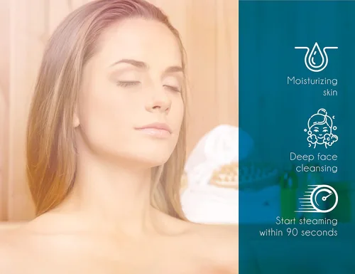 Vista 4 de Pursonic Vaporizador facial blanco – Vaporizador facial para limpieza facial profunda que aprieta la piel – Hidratación diaria para desatascar