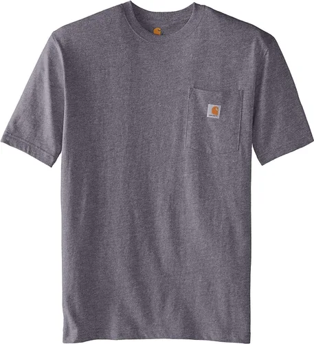 Vista 5 de Carhartt Camiseta de manga corta pesada con bolsillo para hombre