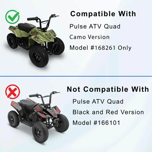 Vista 2 de AlveyTech Paquete de baterías de 24 voltios para Pulse ATV Quad Ride-On (versión camuflaje modelo #168261 solamente) (5 Ah, con arnés) – Juego de 2