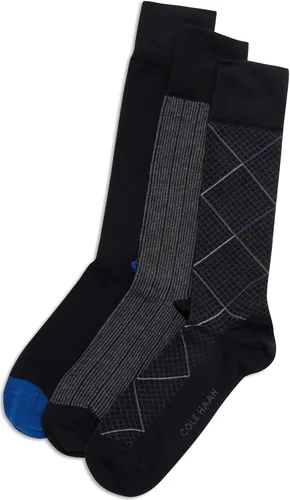 Vista 4 de Cole Haan Men's Dress Socks - Patterned Crew Socks (3 Pack)