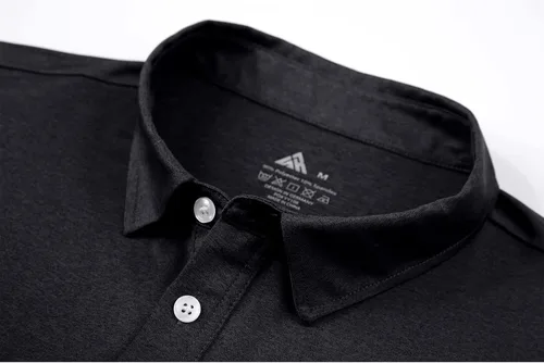 Vista 4 de V VALANCH Polo de golf para hombre, manga corta, rendimiento que absorbe la humedad, camisa catiónica casual deportiva para tenis