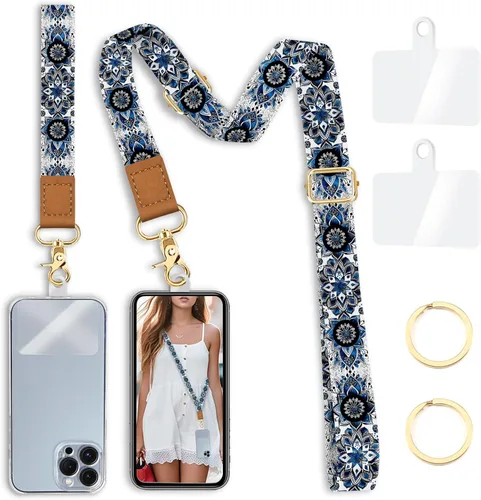 Vista 39 de Yonlevres Cordón para Teléfono con Correa de Muñeca Cruzada, Cordón para Teléfono Celular Be Kind para Alrededor del Cuello, Correa Ajustable