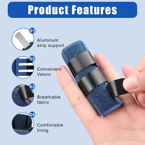 Vista 4 de 5 férula de dedo de gatillo ajustable para dedo meñique para soporte medio, índice, anillo, dedos meñiques (5 colores)
