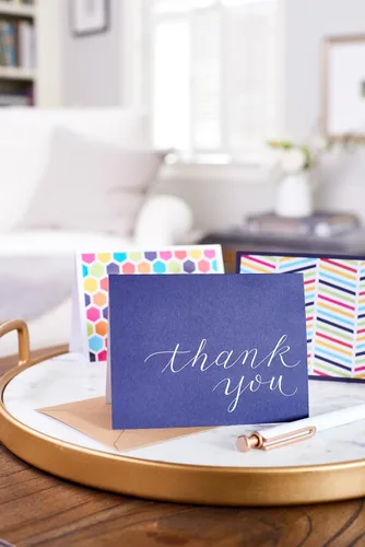 Vista 6 de American Greetings - Tarjetas de agradecimiento con sobres, multicolor Chevron (50 unidades).
