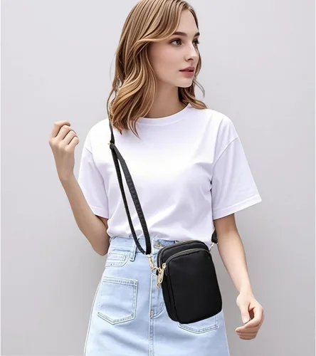 Vista 2 de WITERY Bolso cruzado de nailon impermeable para teléfono celular, monedero para teléfono inteligente para mujer