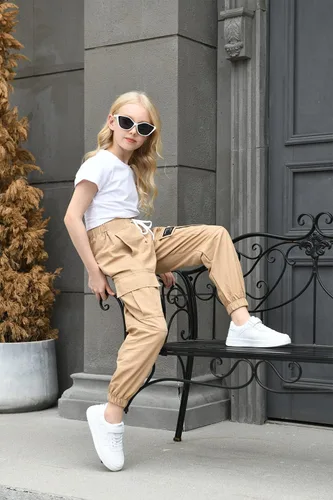 Vista 4 de AOWKULAE Pantalones cargo casuales para niñas y mujeres, 6 años - mujer 3XL