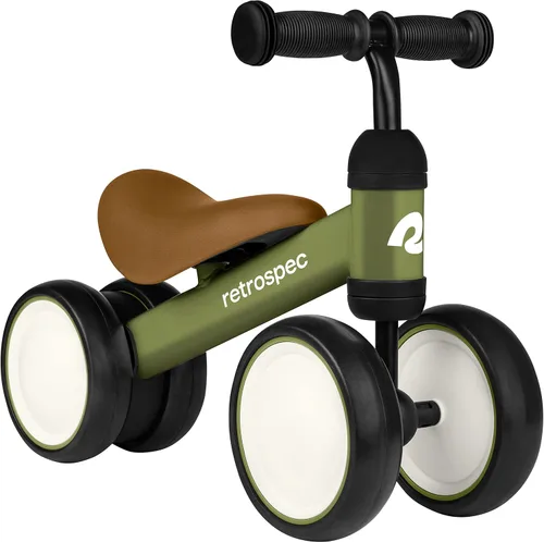 Vista 5 de Retrospec Cricket Baby Walker Bicicleta de equilibrio con 4 ruedas para edades de 12 a 24 meses y bicicleta de equilibrio Cricket Baby Walker con 4