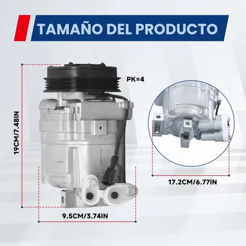 Vista 3 de Reemplazo del compresor de CA para Forester 2007-2013 Impreza 2008-2011 WRX STI 2013-2019 WRX 2013-2014 Reemplazo para CO 11227C