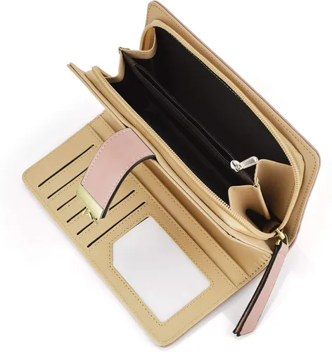Vista 3 de PGXT Womens Long Leather Card Holder Purse Zipper Buckle Elegant Clutch Wallet