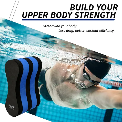 Vista 6 de Sunlite Sports Boya de tracción EVA de 5 capas para piernas - Ayuda para entrenamiento en piscina, soporte para piernas y caderas para adultos