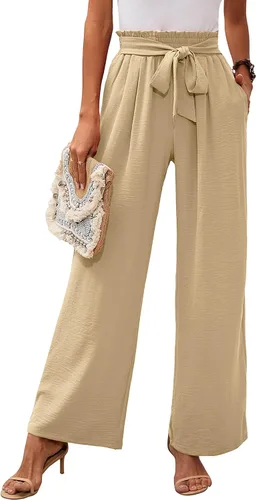 Vista 82 de Heymoments Wide Leg Pant for Women High Waist Trouser A01-negro