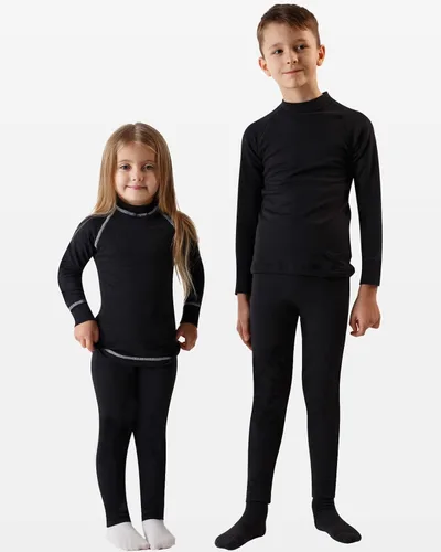Vista 4 de Domee Leggings con forro polar para niñas, pantalones de invierno de algodón, cálidos, gruesos y de cintura alta