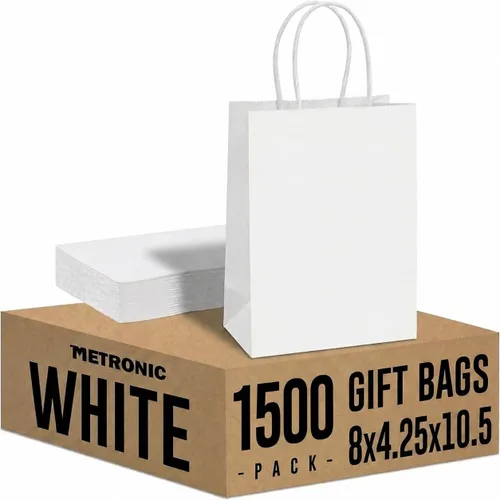 Vista 52 de METRONIC Bolsas de regalo de papel marrón de 5.25 x 3.75 x 8 pulgadas