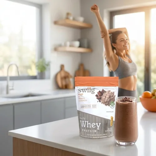 Vista 7 de swiig Daily Whey Protein Matrix (chocolate, 2.2 lb)