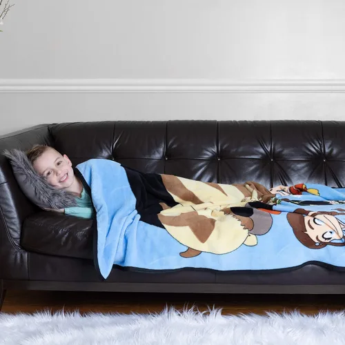 Vista 2 de Franco Ropa de cama de felpa suave para niños, manta de micro raschel, 46 x 60 pulgadas, Avatar The Last Airbender
