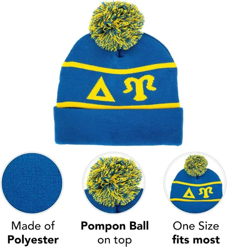 Vista 2 de Gorro Delta Upsilon Fraternity DU Azul, Azul