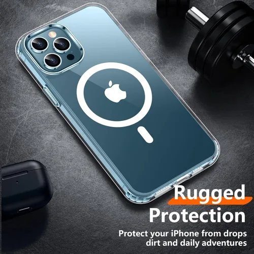 Vista 6 de Red2Fire - Funda magnética fuerte para iPhone 12 Pro Max de 6.7 pulgadas, compatible con MagSafe, protección contra caídas de grado militar