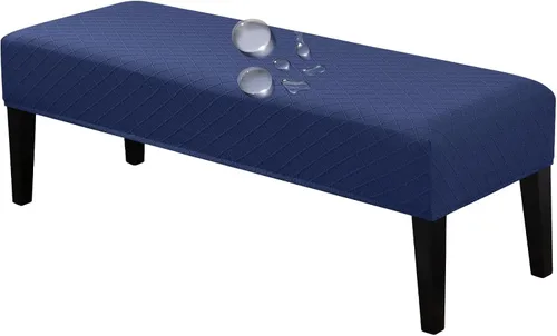 Vista 8 de Lebaley Funda Impermeable para Banco de Comedor Elástica Rectangular Protector de Asiento de Banco Funda Deslizable Extraíble Lavable Fundas
