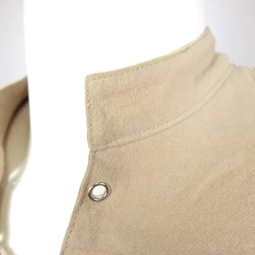 Vista 5 de Ropa interior para hombre, de lino suelto, medieval, gótico, renacentista, camisa de manga larga, disfraz de mercenario pirata