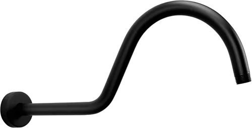 Vista 10 de NearMoon Brazo de extensión de ducha con brida, tubo extensor largo de cuello de cisne de arco alto en forma de S, perfecto para cabezal de ducha