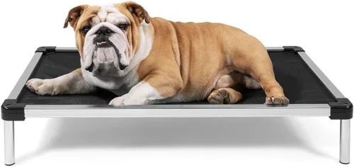 Vista 25 de K9 Ballistics Cama Cot Elevada de Enfriamiento para Exteriores a Prueba de Masticación para Perros Pequeños y Cachorros - Prácticamente Malla Negra