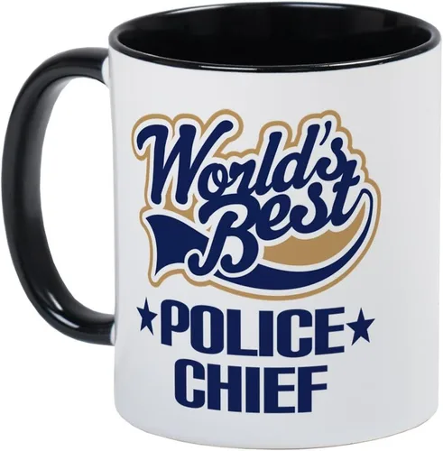 Vista 21 de CafePress Taza de café de cerámica de 11 oz (11.0 fl oz) de Police Mom